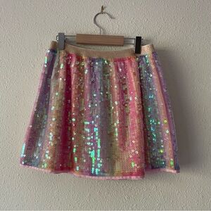 H&M girl’s rainbow sequin skirt, size 8